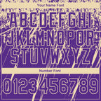 Custom Stitched Purple Cream 3D Pattern Design Splash Grunge Art Sports Pullover Sweatshirt Hoodie