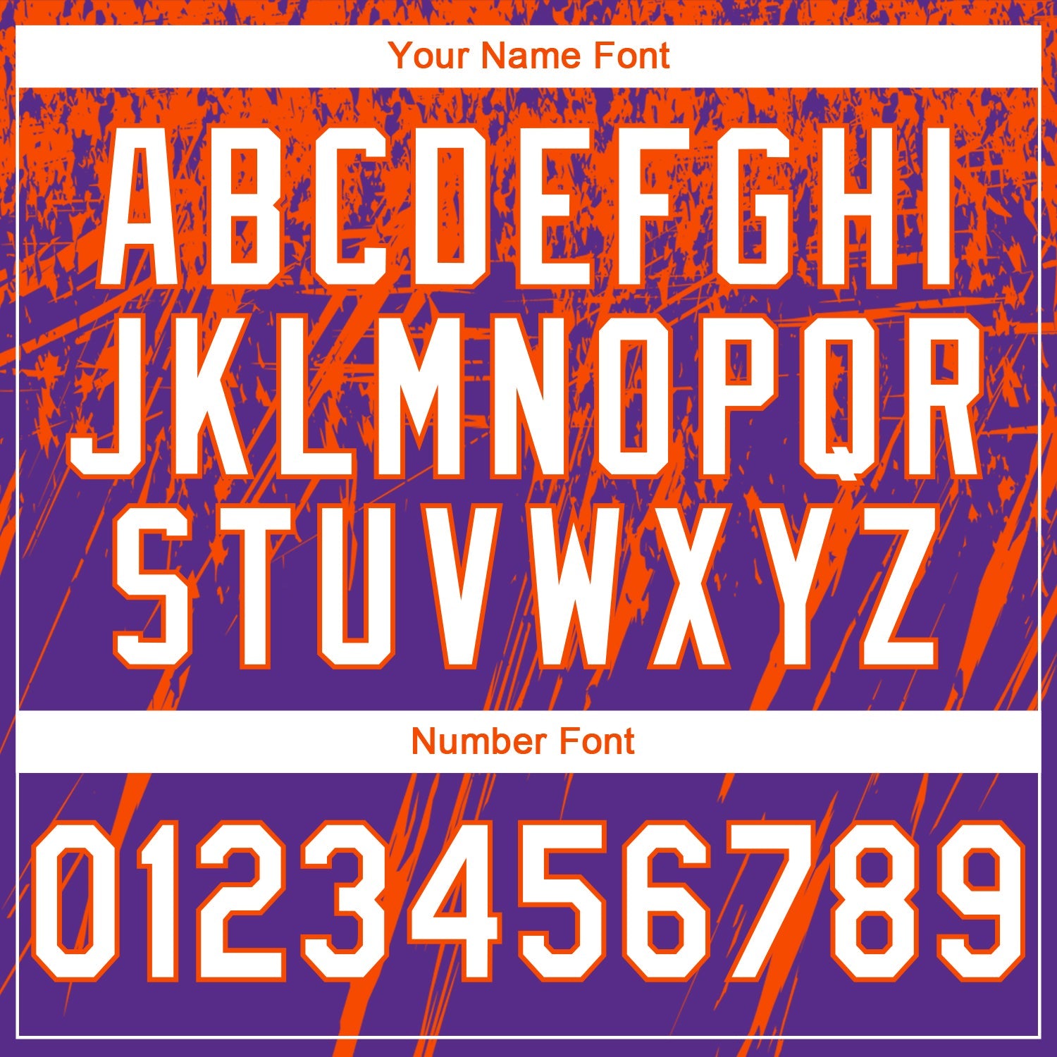 Custom Stitched Purple White-Orange 3D Pattern Design Splash Grunge Art Sports Pullover Sweatshirt Hoodie