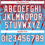 Custom Stitched Sky Blue White-Red 3D Pattern Design Splash Grunge Art Sports Pullover Sweatshirt Hoodie