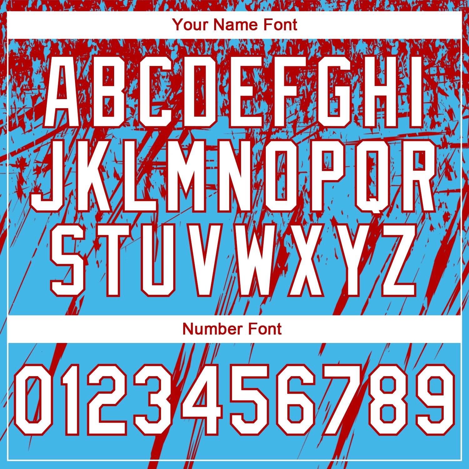 Custom Stitched Sky Blue White-Red 3D Pattern Design Splash Grunge Art Sports Pullover Sweatshirt Hoodie