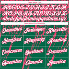 Custom Stitched Kelly Green White-Neon Pink 3D Pattern Design Splash Grunge Art Sports Pullover Sweatshirt Hoodie