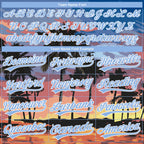 Custom Stitched Blue Light Blue-White 3D Hawaii Palm Trees Sports Pullover Sweatshirt Hoodie