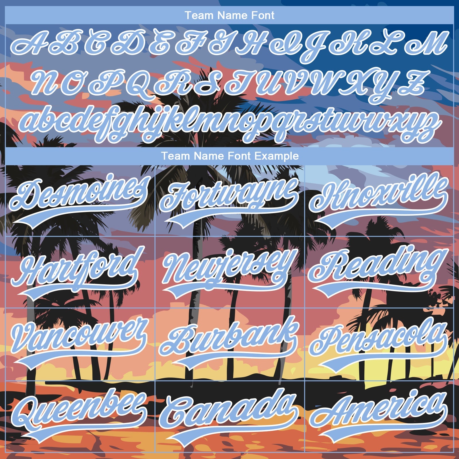 Custom Stitched Blue Light Blue-White 3D Hawaii Palm Trees Sports Pullover Sweatshirt Hoodie