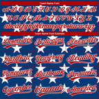 Custom Stitched Royal Red-White 3D American Flag Sports Pullover Sweatshirt Hoodie