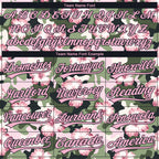 Custom Stitched Camo Light Pink-Black 3D Hibiscus Flower Sports Pullover Sweatshirt Salute To Service Hoodie