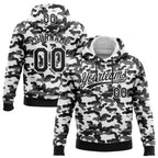 Custom Stitched Camo Black-White 3D Sports Pullover Sweatshirt Salute To Service Hoodie