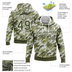 Custom Stitched Camo Olive-White 3D Sports Pullover Sweatshirt Salute To Service Hoodie