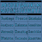 Custom Blue Sky Blue-Black 3D Skull Football Player Sports Pullover Sweatshirt Hoodie