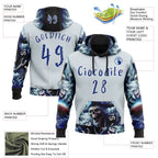 Custom Silver Royal-White 3D Skull Pirate Sports Pullover Sweatshirt Hoodie