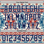 Custom Stitched Cream Navy Red Blue-White 3D Mexico Aztec Pattern Sports Pullover Sweatshirt Hoodie