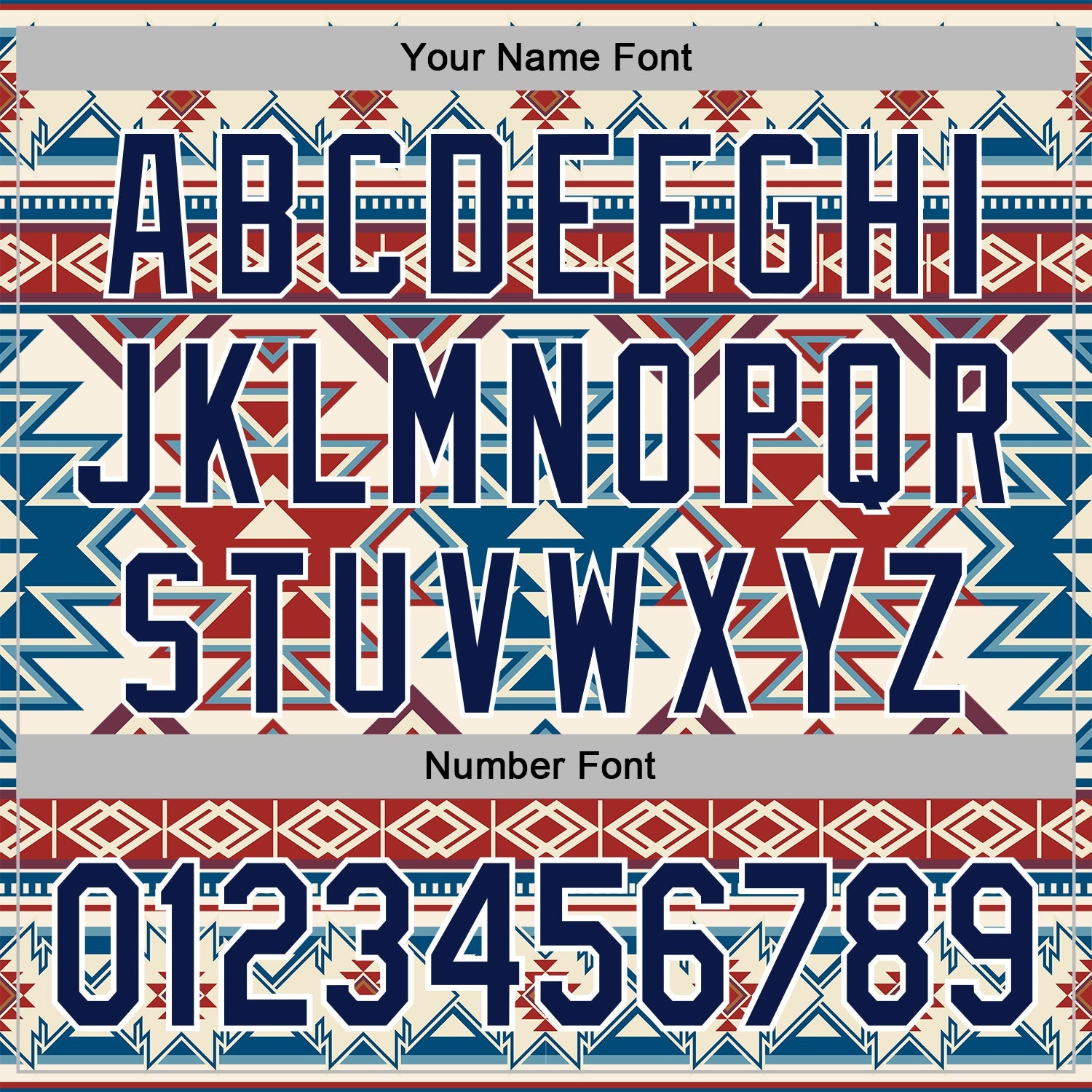 Custom Stitched Cream Navy Red Blue-White 3D Mexico Aztec Pattern Sports Pullover Sweatshirt Hoodie