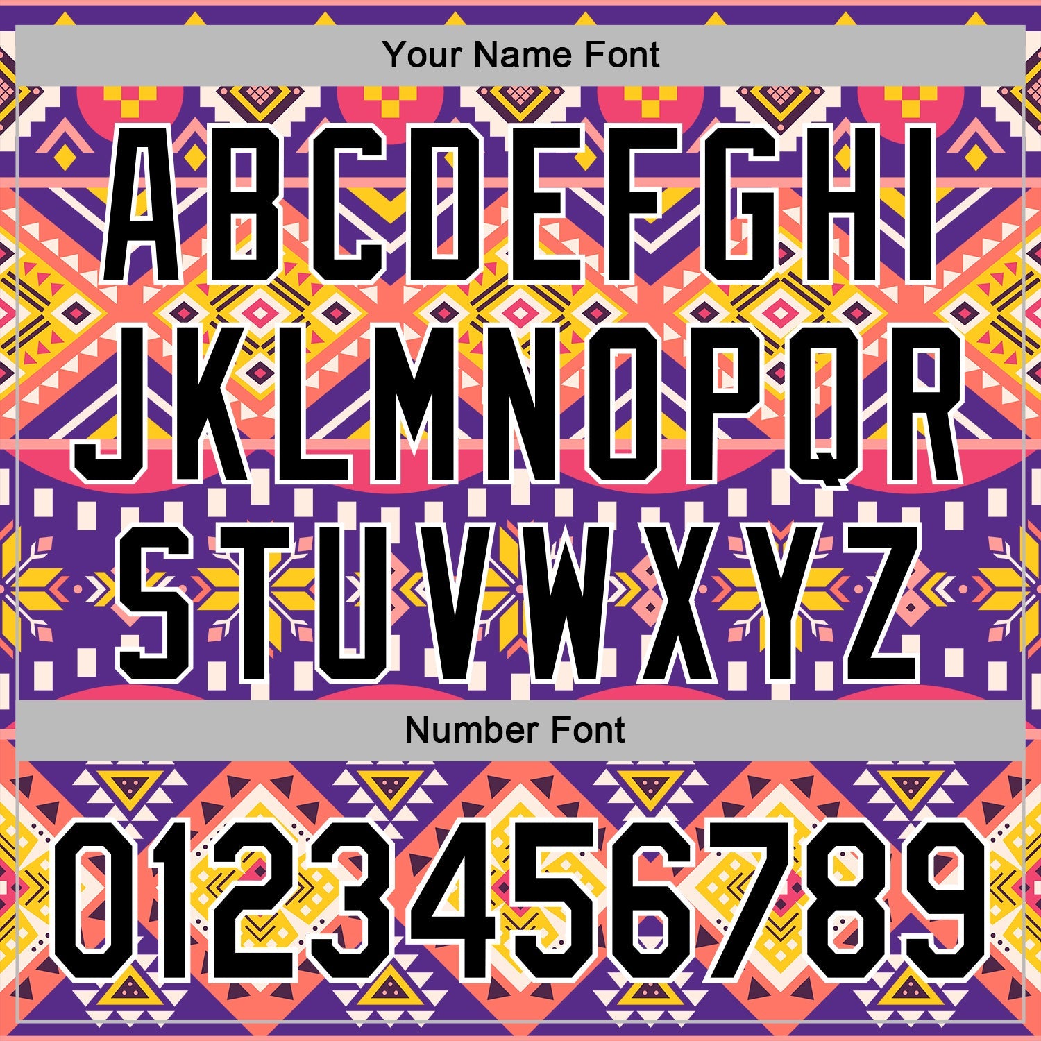 Custom Stitched Purple Black Pink Yellow-White 3D Mexico Aztec Pattern Sports Pullover Sweatshirt Hoodie