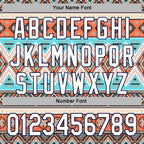 Custom Stitched White Gray Orange Blue-Navy 3D Mexico Aztec Pattern Sports Pullover Sweatshirt Hoodie