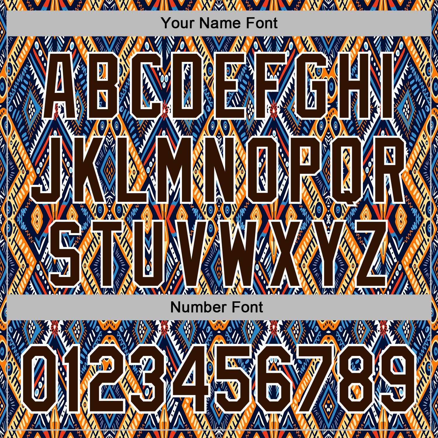 Custom Stitched Black Brown Blue Orange-White 3D Mexico Aztec Pattern Sports Pullover Sweatshirt Hoodie