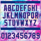 Custom Stitched Tie Dye Royal-Pink 3D Sports Pullover Sweatshirt Hoodie