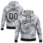 Custom Stitched Tie Dye Black-White 3D Sports Pullover Sweatshirt Hoodie