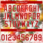 Custom Stitched Tie Dye Red-White 3D Sports Pullover Sweatshirt Hoodie