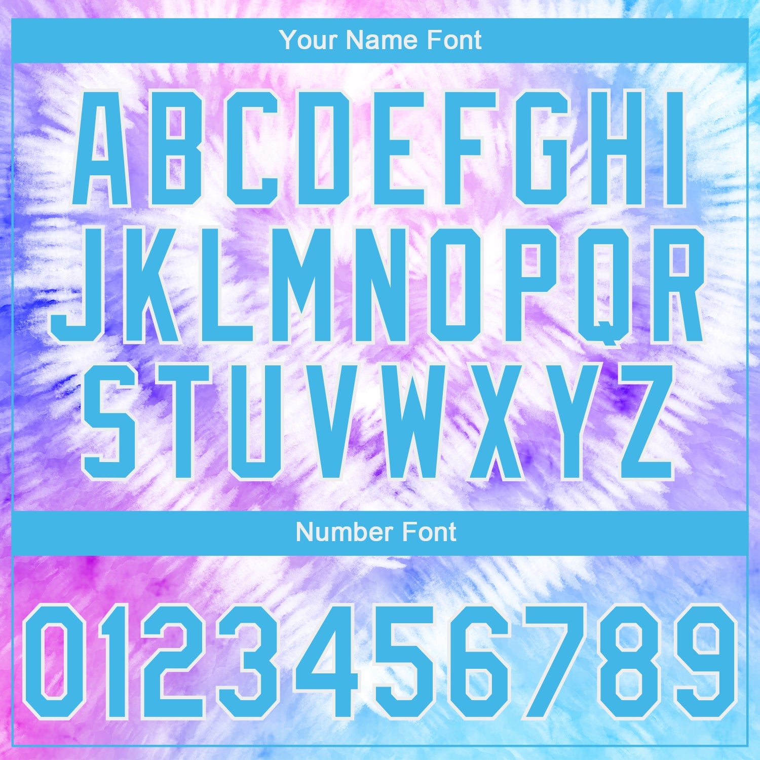 Custom Stitched Tie Dye Sky Blue-White 3D Sports Pullover Sweatshirt Hoodie