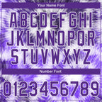 Custom Stitched Tie Dye Purple-White 3D Sports Pullover Sweatshirt Hoodie