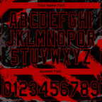 Custom Stitched Black Red-Steel Gray 3D Pattern Design Splash Sports Pullover Sweatshirt Hoodie