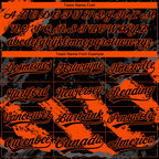 Custom Stitched Black Orange-Steel Gray 3D Pattern Design Splash Sports Pullover Sweatshirt Hoodie