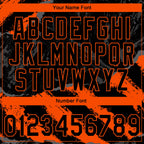 Custom Stitched Black Orange-Steel Gray 3D Pattern Design Splash Sports Pullover Sweatshirt Hoodie