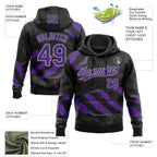 Custom Stitched Black Purple Gray-Steel Gray 3D Pattern Design Splash Sports Pullover Sweatshirt Hoodie