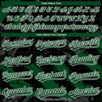 Custom Stitched Black Green Steel Gray-White 3D Pattern Design Splash Sports Pullover Sweatshirt Hoodie