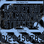 Custom Stitched Black Light Blue-Steel Gray 3D Pattern Design Splash Sports Pullover Sweatshirt Hoodie