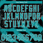 Custom Stitched Black Teal Steel Gray-White 3D Pattern Design Splash Sports Pullover Sweatshirt Hoodie