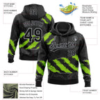 Custom Stitched Black Neon Green Steel Gray-Gray 3D Pattern Design Splash Sports Pullover Sweatshirt Hoodie