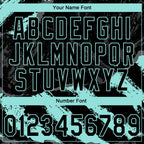 Custom Stitched Black Ice Blue-Steel Gray 3D Pattern Design Splash Sports Pullover Sweatshirt Hoodie