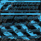 Custom Stitched Black Sky Blue-Steel Gray 3D Pattern Design Splash Sports Pullover Sweatshirt Hoodie