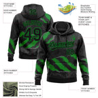 Custom Stitched Black Grass Green-Steel Gray 3D Pattern Design Splash Sports Pullover Sweatshirt Hoodie