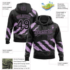 Custom Stitched Black Light Purple-Steel Gray 3D Pattern Design Splash Sports Pullover Sweatshirt Hoodie
