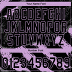 Custom Stitched Black Light Purple-Steel Gray 3D Pattern Design Splash Sports Pullover Sweatshirt Hoodie