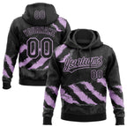 Custom Stitched Black Light Purple-Steel Gray 3D Pattern Design Splash Sports Pullover Sweatshirt Hoodie