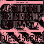 Custom Stitched Black Medium Pink-Steel Gray 3D Pattern Design Splash Sports Pullover Sweatshirt Hoodie