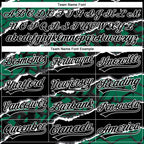 Custom Stitched Black Kelly Green-White 3D Pattern Design Torn Paper Style Sports Pullover Sweatshirt Hoodie