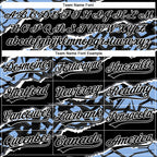Custom Stitched Black Light Blue-White 3D Pattern Design Torn Paper Style Sports Pullover Sweatshirt Hoodie