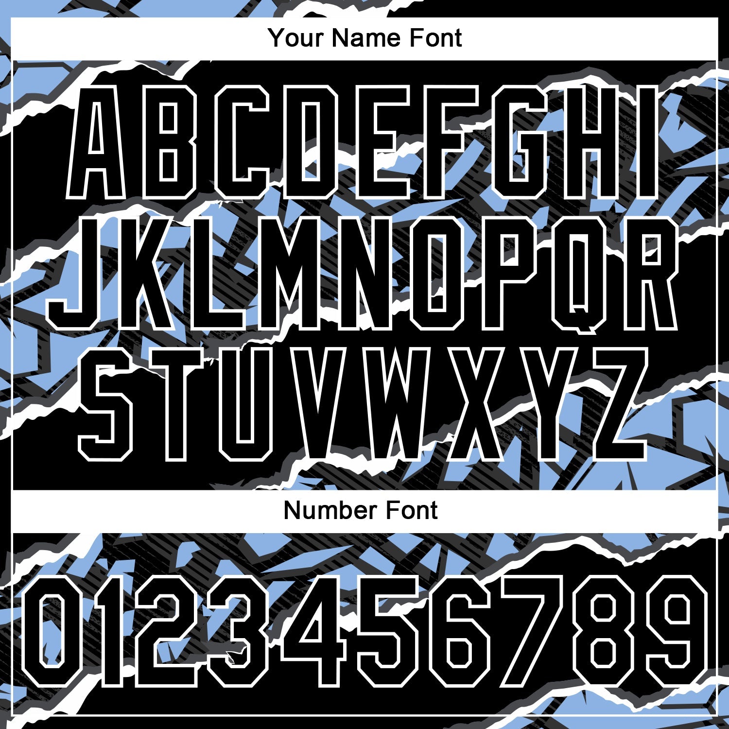 Custom Stitched Black Light Blue-White 3D Pattern Design Torn Paper Style Sports Pullover Sweatshirt Hoodie