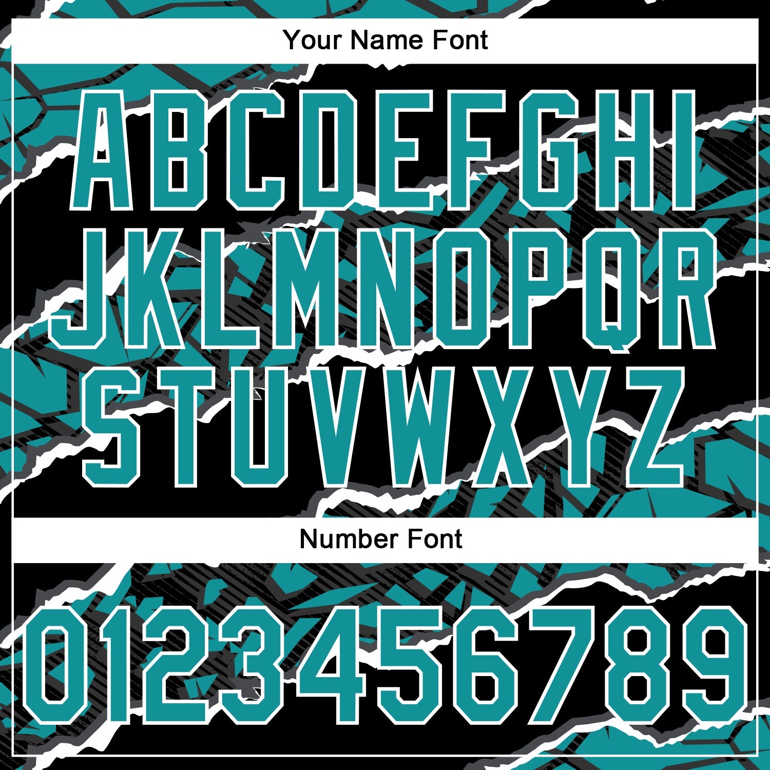 Custom Stitched Black Teal-White 3D Pattern Design Torn Paper Style Sports Pullover Sweatshirt Hoodie