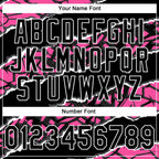 Custom Stitched Black Pink-White 3D Pattern Design Torn Paper Style Sports Pullover Sweatshirt Hoodie