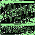 Custom Stitched Black Pea Green-White 3D Pattern Design Torn Paper Style Sports Pullover Sweatshirt Hoodie