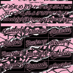 Custom Stitched Black Light Pink-White 3D Pattern Design Torn Paper Style Sports Pullover Sweatshirt Hoodie