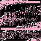 Custom Stitched Black Light Pink-White 3D Pattern Design Torn Paper Style Sports Pullover Sweatshirt Hoodie