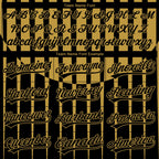 Custom Stitched Black Old Gold 3D Pattern Design Line Sportswear Pullover Sweatshirt Hoodie