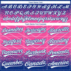 Custom Stitched Royal White-Pink 3D Pattern Design Line Sportswear Pullover Sweatshirt Hoodie