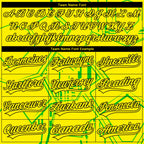 Custom Stitched Light Yellow Green-Black 3D Pattern Design Line Sportswear Pullover Sweatshirt Hoodie