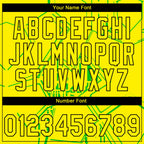 Custom Stitched Light Yellow Green-Black 3D Pattern Design Line Sportswear Pullover Sweatshirt Hoodie